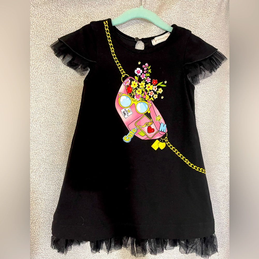 MONNALISA black dress 4T